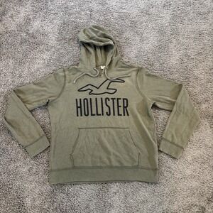 Vintage Y2K Hollister green hoodie Large L Surf‎ Wear Pocket